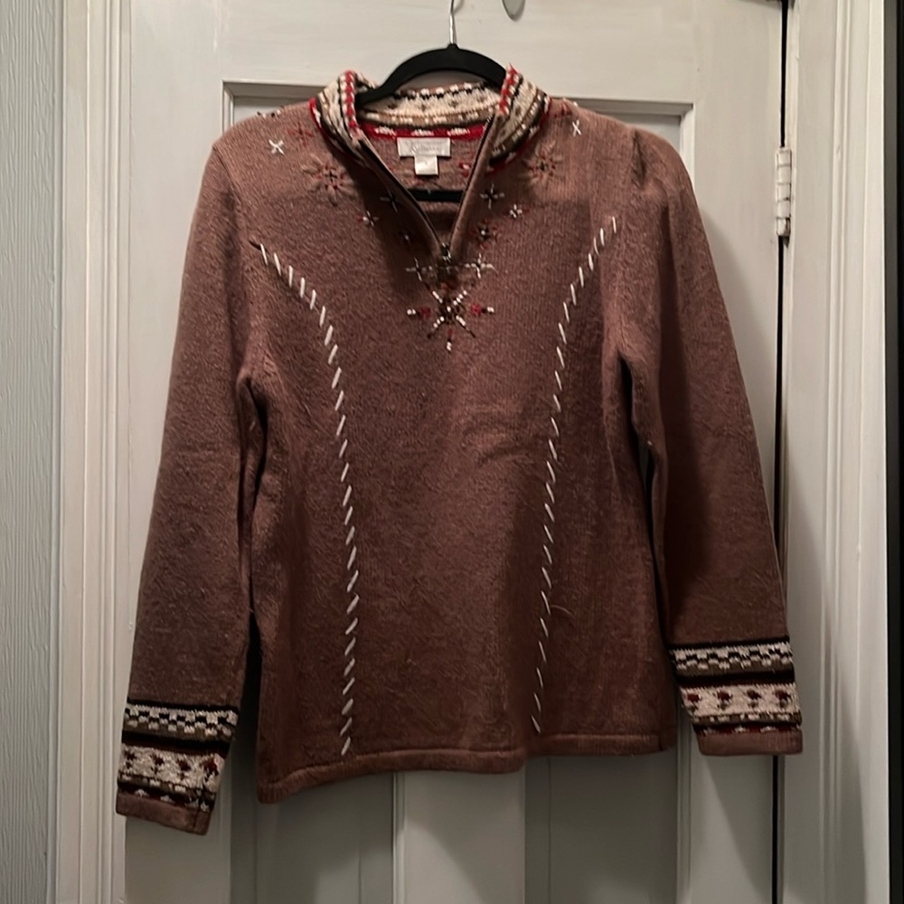 Christopher & banks ski sweater size small